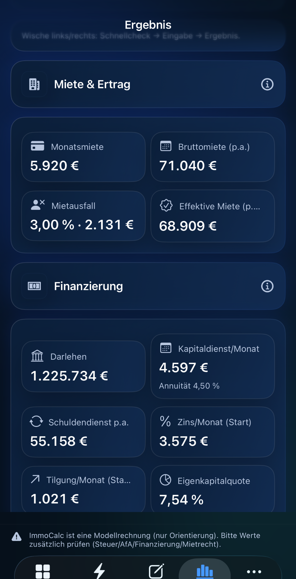 ImmoScope Screenshot mit ImmoScore